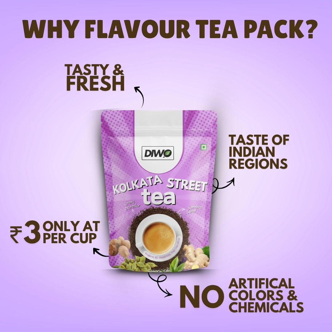 Kolkata Street Tea Flavour - Makes 100 Cups