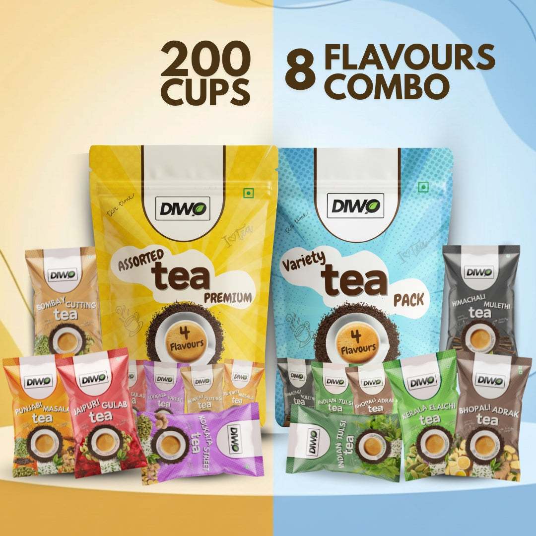 8 Flavours Tea Trial Combo - Makes 200 Cups