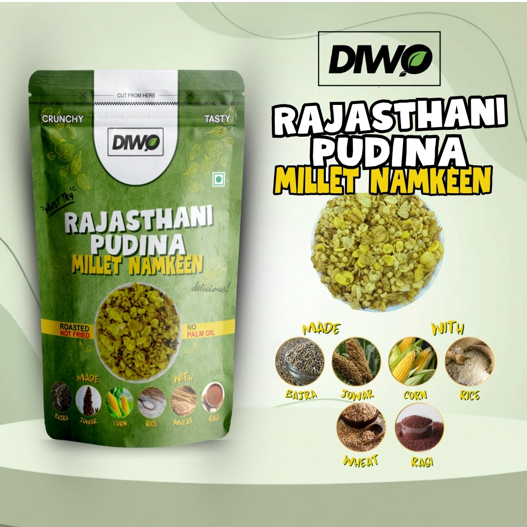 Rajasthani Pudina Millet Namkeen - 400 Gms, 4x100 GM